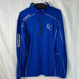 Columbia Kansas City Royals Men’s Large Blue Shotgun Long Sleeve Pullover